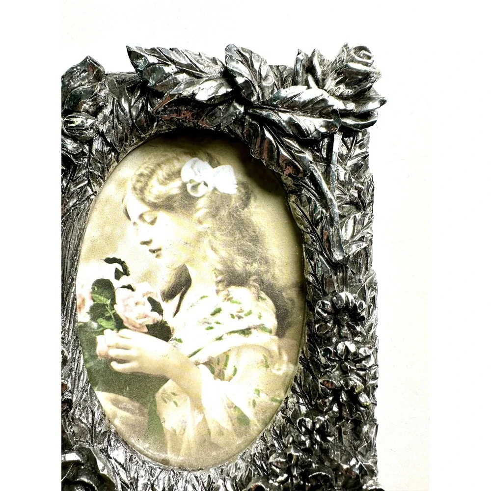 Vintage 1991 Albert E Price Silver Carved Ornate Picture Frame Victorian